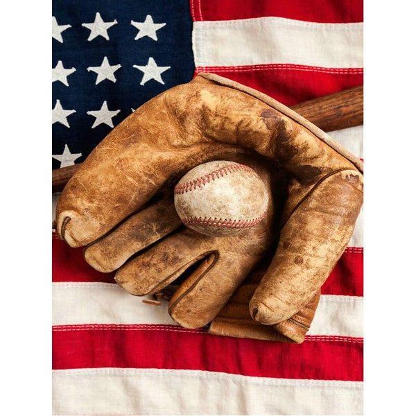 USA Flagge Baseball-5D DIY Diamond Painting Diamant Malerei-Diamantbild.ch